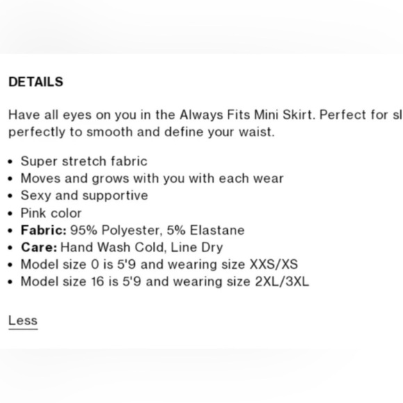 NWOT‎ Good American Pink Always Fits Swim Mini Skirt ~ Size 3/4 XS - Picture 5 of 7